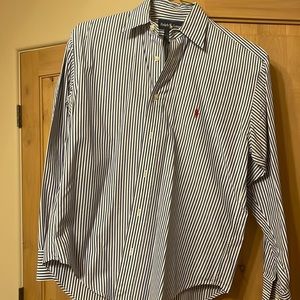Ralph Lauren button down size 4 blue and white stripe